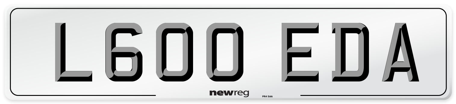 L600 EDA Number Plate from New Reg
